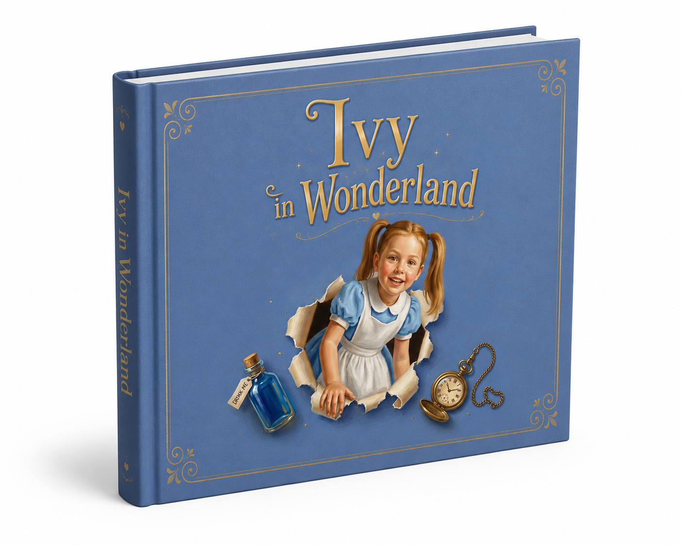 A personalised Alice in Wonderland hardcover