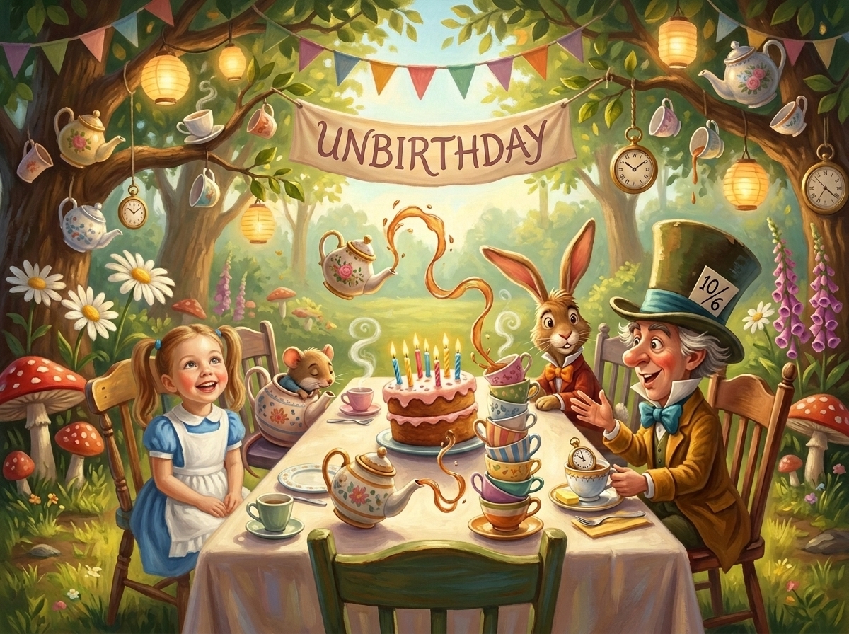The child as Alice at the Mad Tea Party