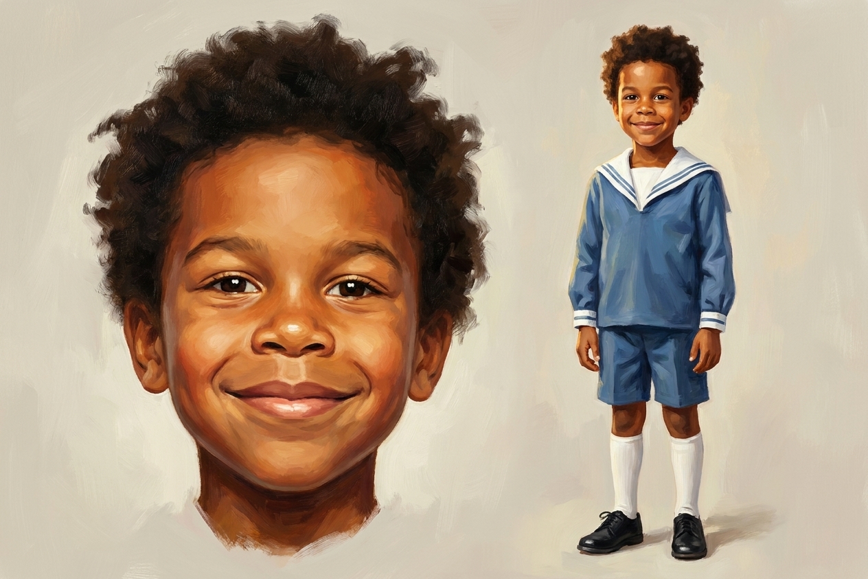 Leo painted as an illustrated character