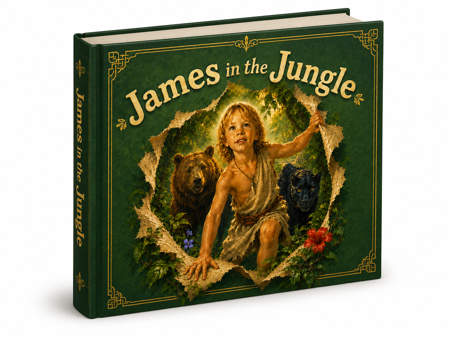 A personalised Jungle Book hardcover