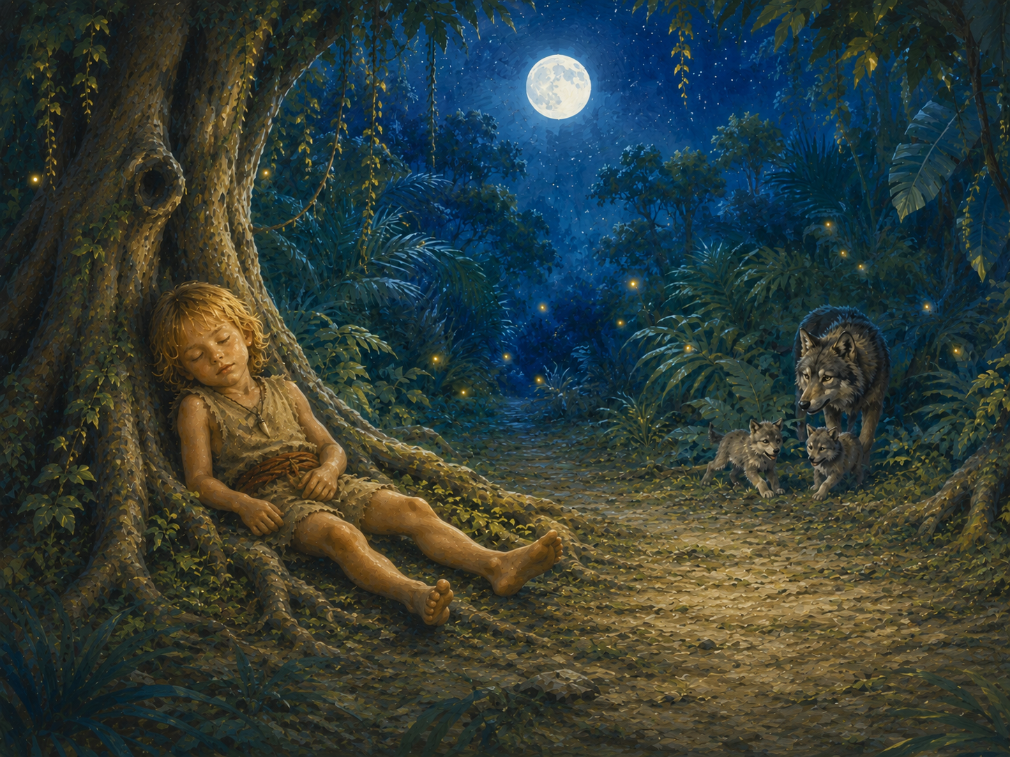 The child as the hero, deep in the jungle
