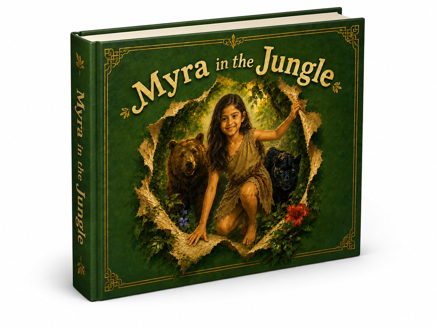 Myra's finished, personalised Jungle Book