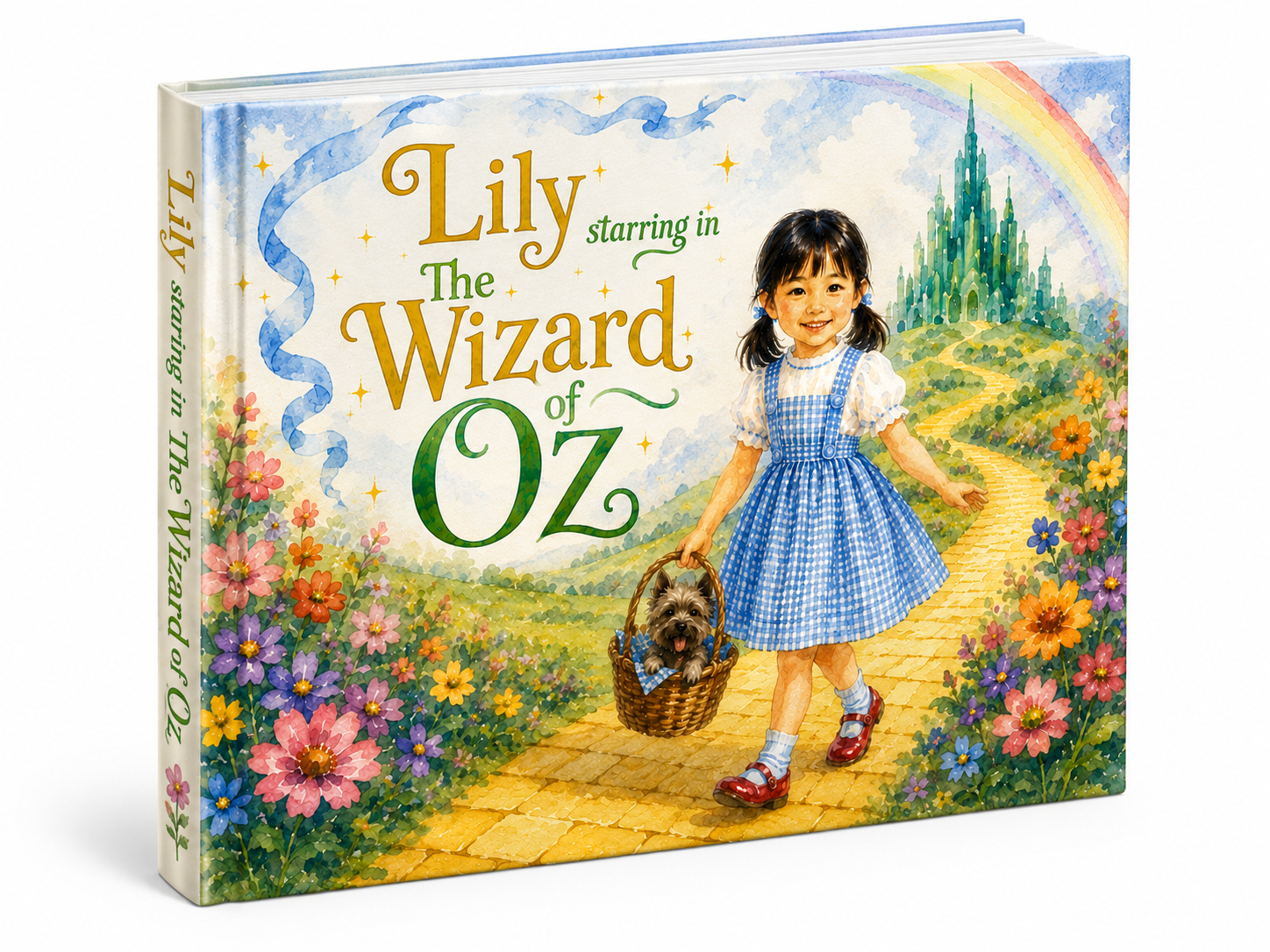 Lily's finished, personalised Wizard of Oz hardcover